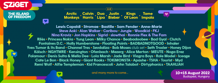 Justin Bieber, Calvin Harris, Tame Impala is fellép az idei Sziget fesztiválon
