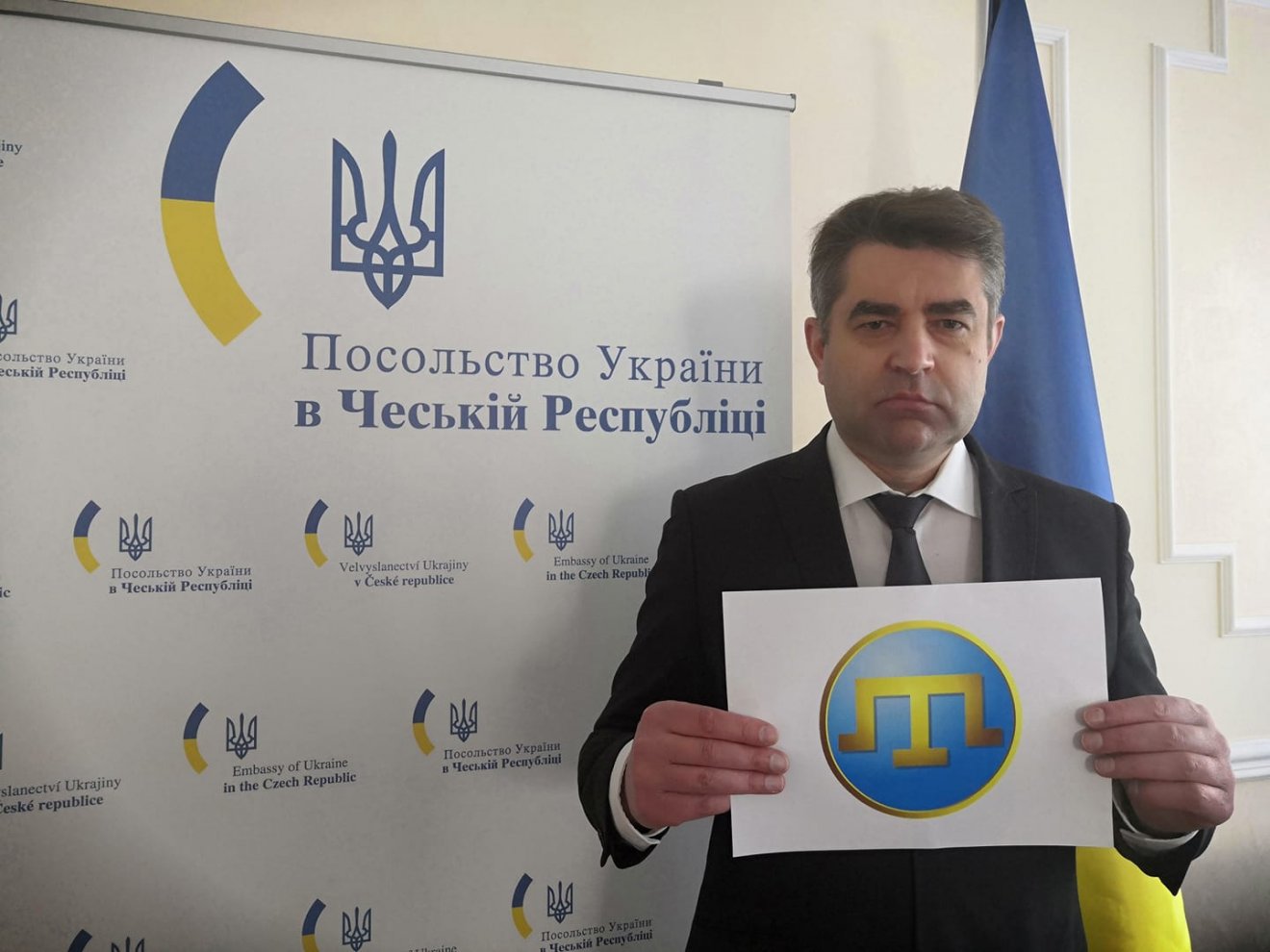 Jevhen Perebijnisz ukrán külügyminiszter-helyettes •  Fotó: Jevhen Perebijnisz/Facebook