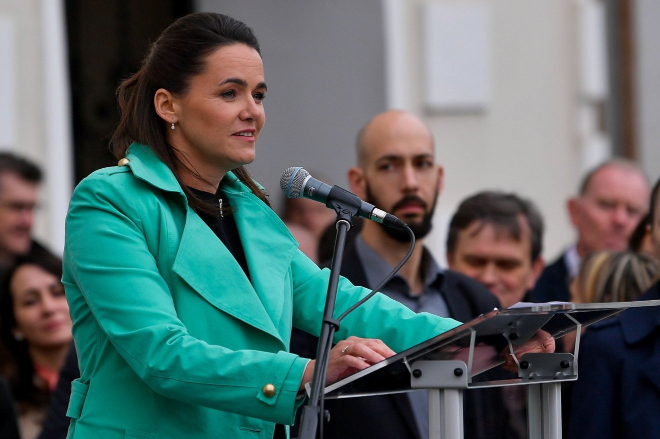 Novák Katalin: „a közös jövőnkért és a közös múltunkért is ki kell állnunk” •  Fotó: MTI/Czeglédi Zsolt