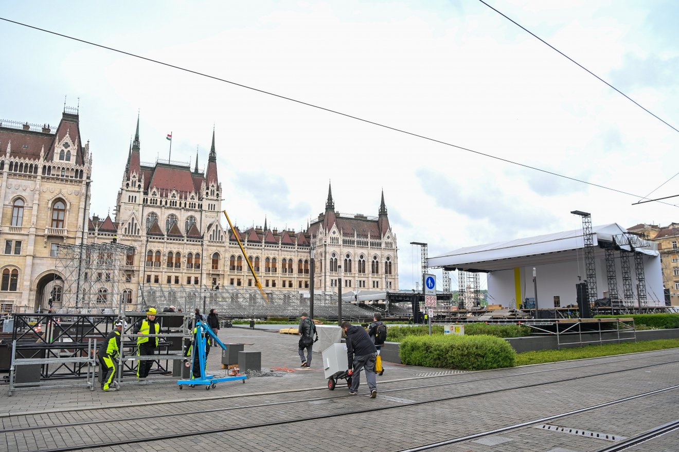 A pápalátogatás ideje alatt a rendőri biztosítás kiterjed nemcsak a programok helyszínére, hanem ezeknek a helyszíneknek a megközelítési és távozási útvonalaira is •  Fotó: Illyés Tibor MTI