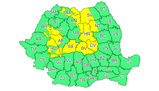 Viharos idő miatt adott ki figyelmeztetést erdélyi és partiumi megyékre a meteorológiai szolgálat
