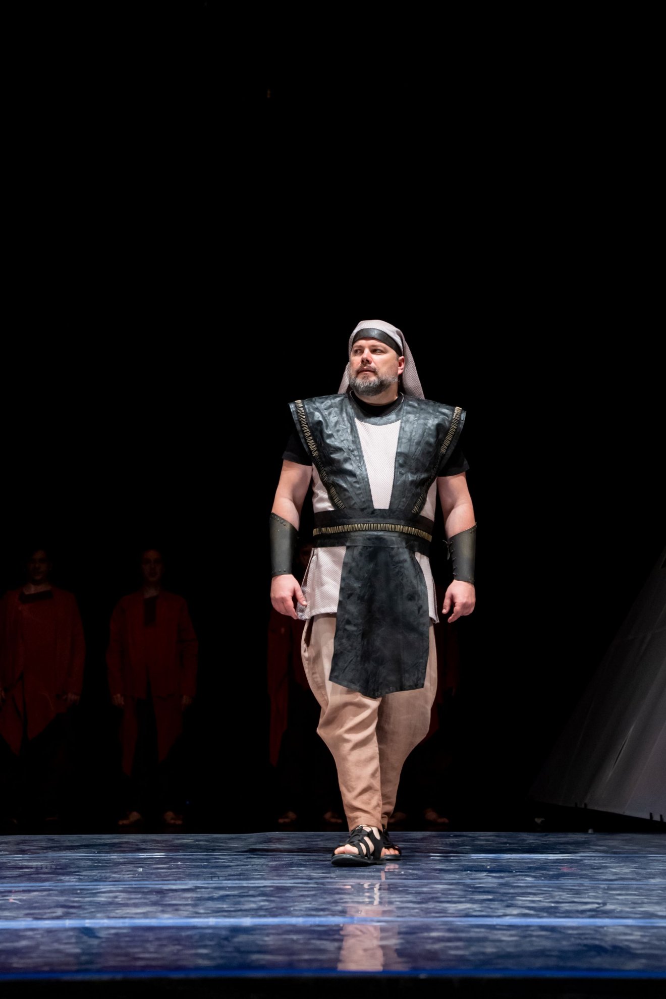 Radames egyiptomi fővezér szerepében Pataki Adorján •  Fotó: Kolozsvári Magyar Opera