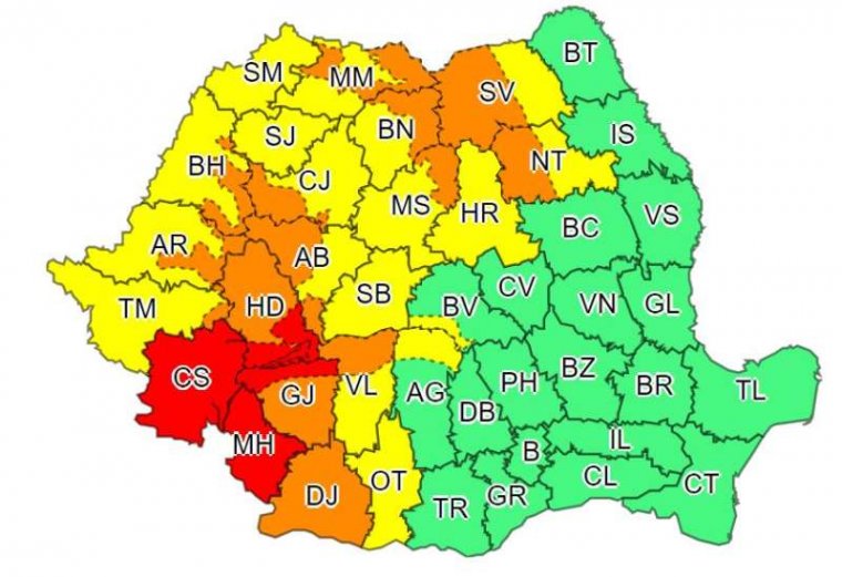Vörös viharriadót adtak ki a Bánság délkeleti részére, máshol is viharos időjárásra kell számítani