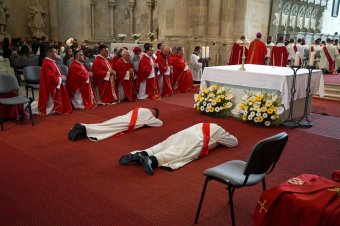 „Korunknak nagy szüksége van elkötelezett apostolokra”. Áldozópapokat szenteltek a gyulafehérvári székesegyházban