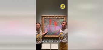 Újabb festékes akció: klímaaktivisták öntöttek le egy Monet-képet Stockholmban
