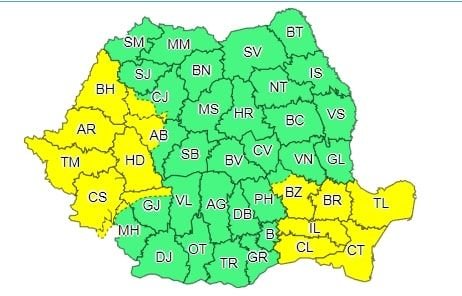 A Partiumban, a Bánságban és Erdély egyes részein is zivatarokra számíthatunk
