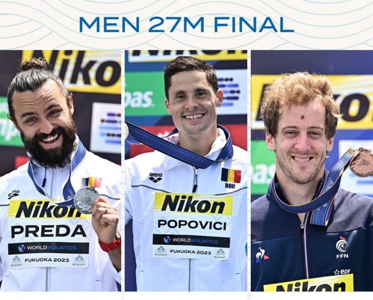 Fukuokai vizes vb – Román arany és ezüst férfi óriás-toronyugrásban