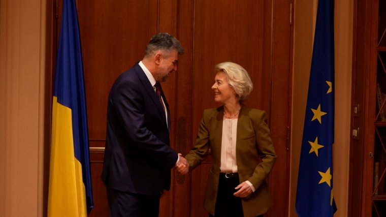 Ciolacu von der Leyennek: Romániának további pénzügyi támogatásra van szüksége
