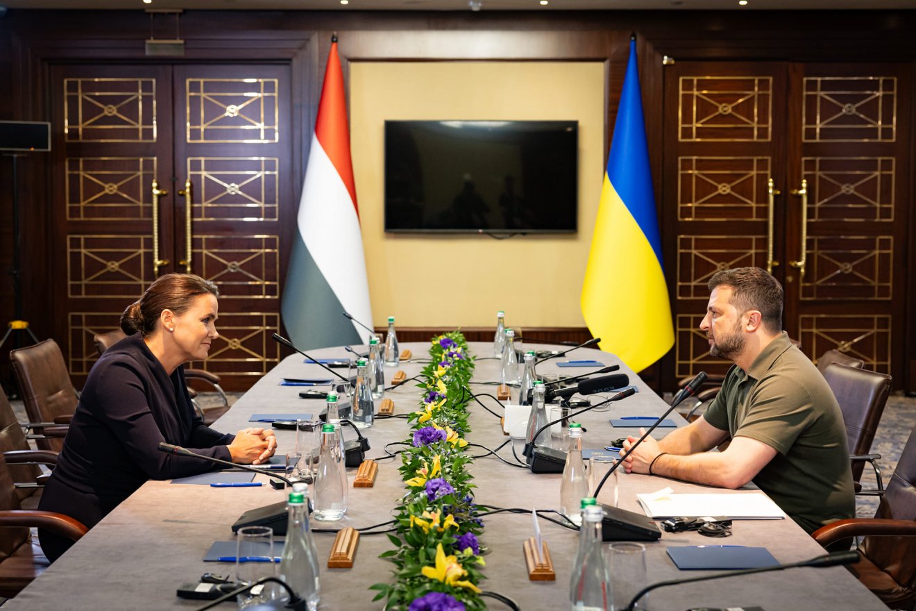 Novák Katalin most először tárgyalt „hosszabban és négyszemközt” Volodimir Zenelszkij ukrán elnökkel •  Fotó: Facebook/Novák Katalin