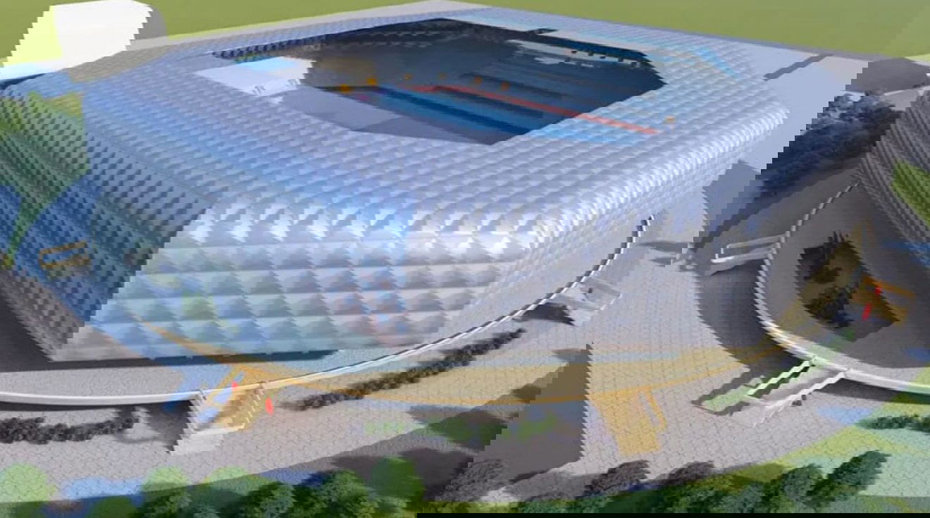 A kormány megszorító intézkedései hátráltatják az új Dan Păltinișanu-stadion megépítését •  Fotó: Látványterv