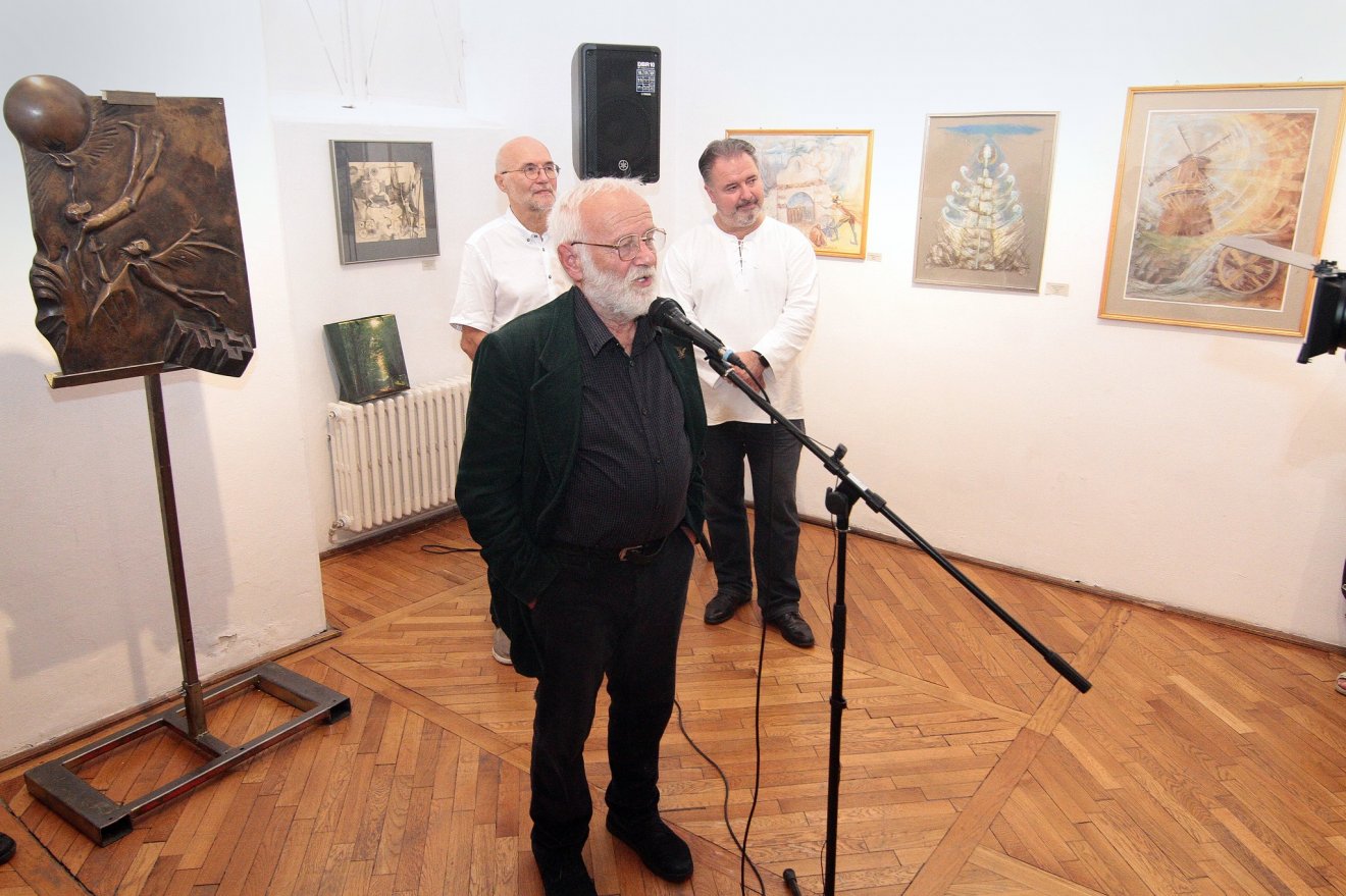 Vetró András 75. születésnapja alkalmából nyílt meg az ünnepi tárlat a kincses városban •  Fotó: Kolozsvári Művészeti Múzeum/Facebook