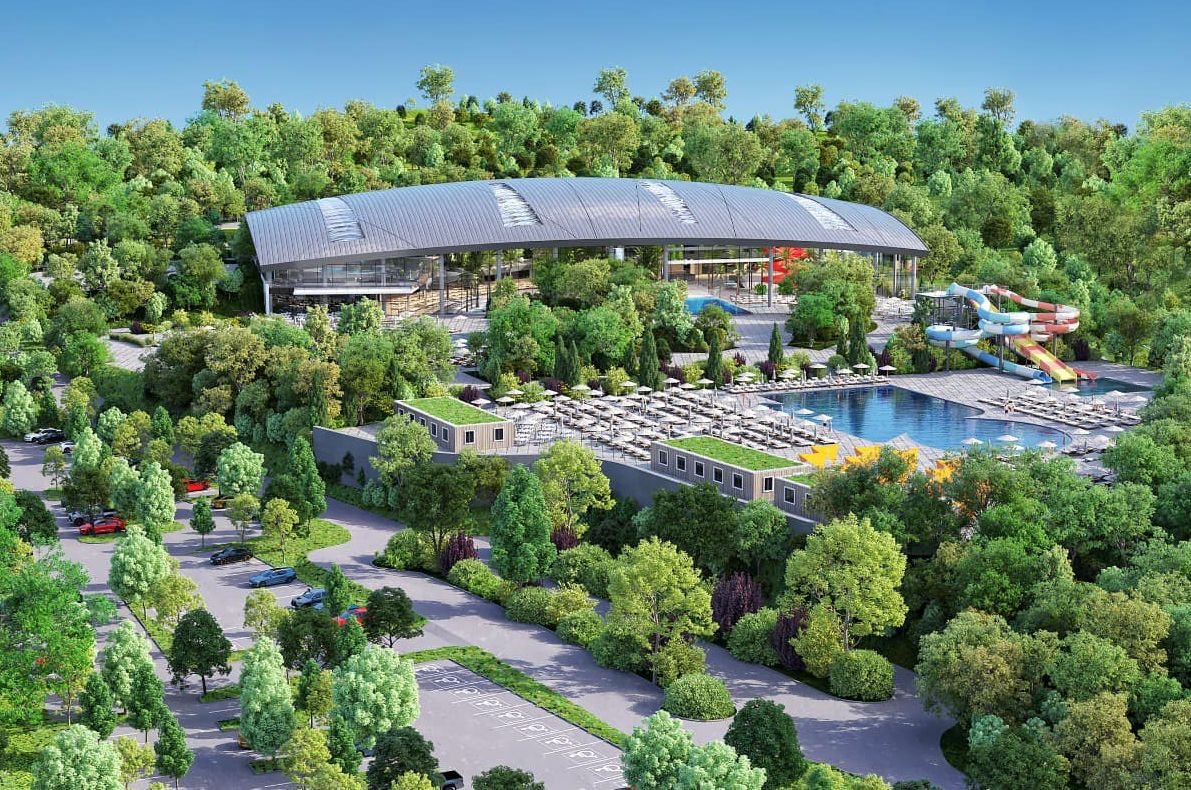 Az akvapark  46 millió euróból valósulhat meg •  Fotó: Látványterv