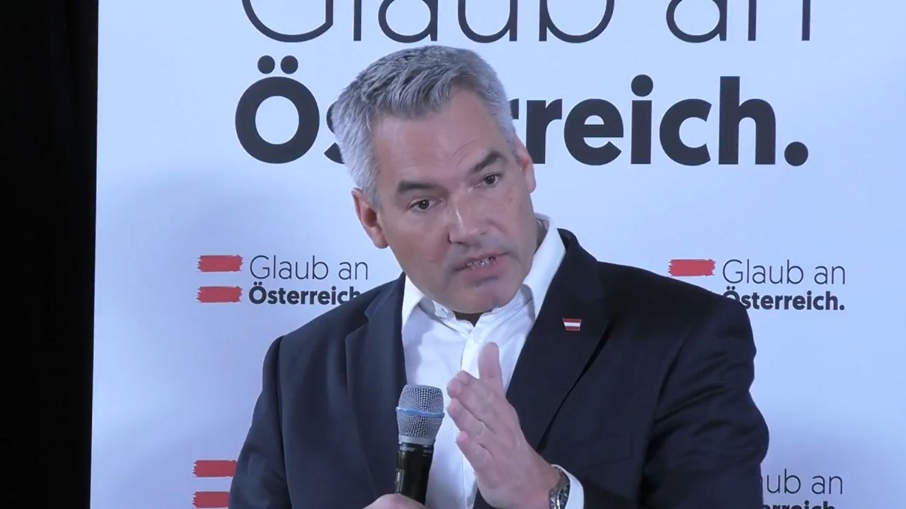 Az osztrák kancellár sokadjára leszögezte: jelenleg nem történhet meg a schengeni övezet kiterjesztése •  Fotó: Videófelvétel