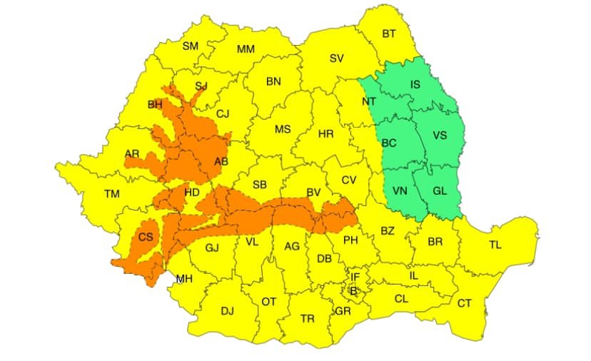Az erős szélre figyelmeztető sárga jelzésű riasztás az ország nagyobb részére érvényes •  Fotó: Facebook/ANM