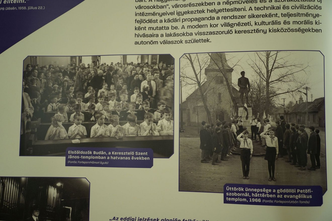 A kommunista államhatalom hatvanas évekbeli, magyarországi egyházellenes megnyilvánulásairól nyílt kiállítás Kolozsváron •  Fotó: Pantea Tibor OFM