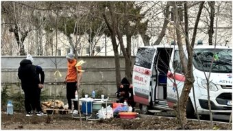 Mentőautóval szállítottak, majd egy parkban szúrtak le és dolgoztak fel két sertést egy dél-romániai megyeszékhelyen (VIDEÓ)