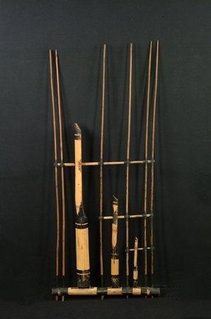 Anklung, vagyis bambusz csúszócsörgő. 1967-ben került a budapesti múzeum Indonézia gyűjteményébe •  Fotó: Budapesti Néprajzi Múzeum gyűjteménye