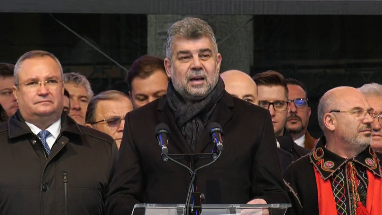 Eltérő állásponton van adóügyben Nicolae Ciucă és Marcel Ciolacu pártja a koalícióban •  Fotó: Videófelvétel