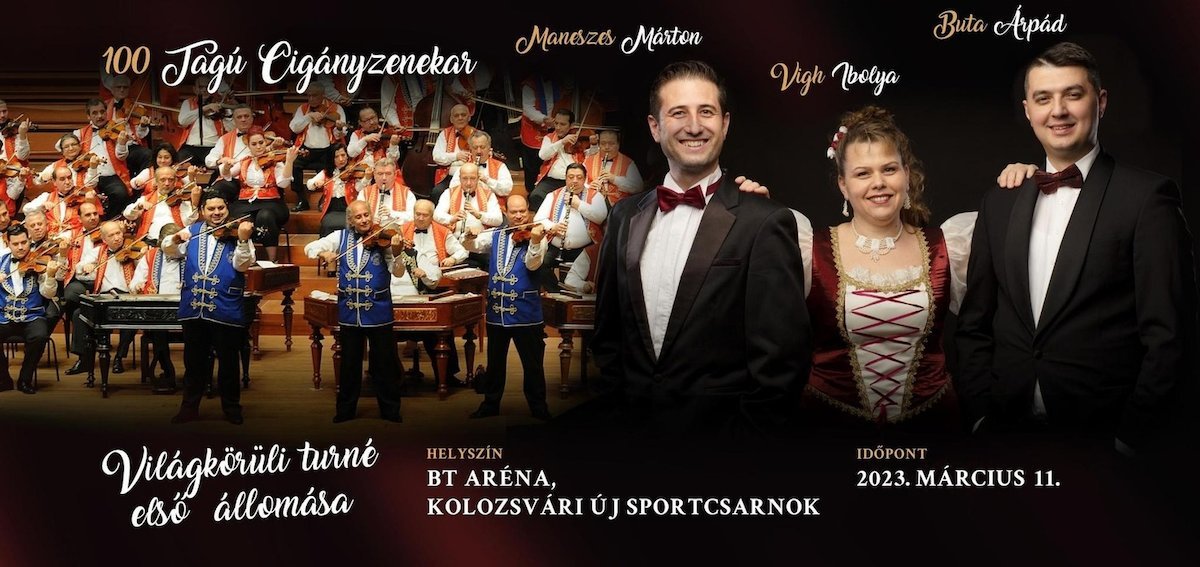 A 100 Tagú Cigányzenekarral együtt Maneszes Márton, Vigh Ibolya és Buta Árpád is fellép márciusban Kolozsváron •  Fotó: Hungarikum Kavalkád/Facebook