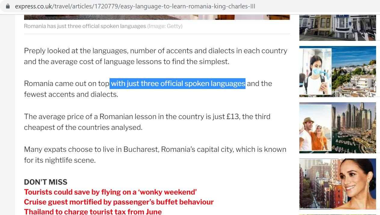 A brit újság cikke •  Fotó: Képernyőmentés