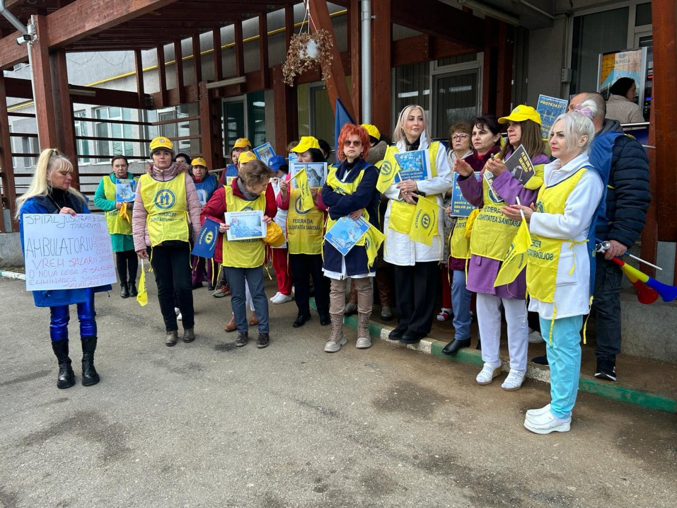 •  Fotó: Facebook/Federația “Solidaritatea Sanitară” din România