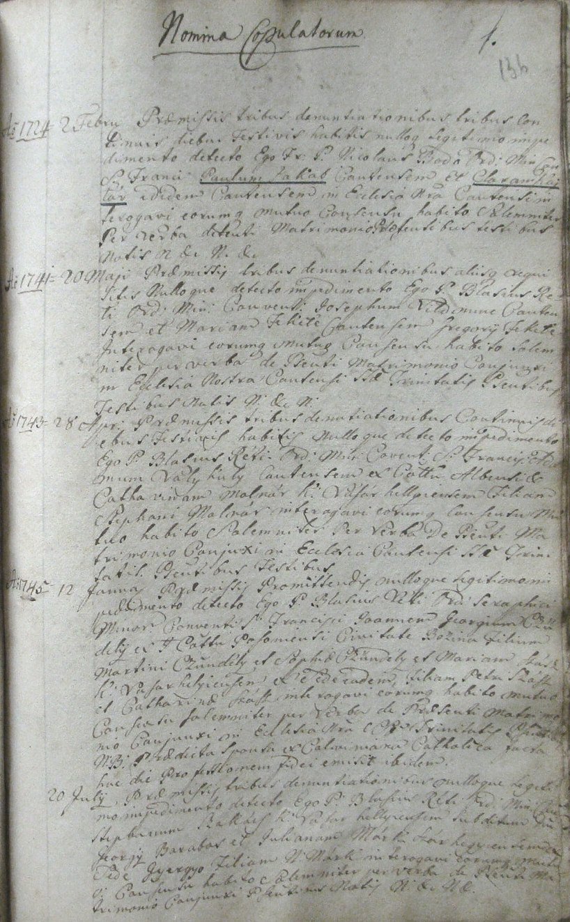 Kézdivásárhely házassági anyakönyve 1724-től kezdődően •  Fotó: Hidvéghy Norbert fotói