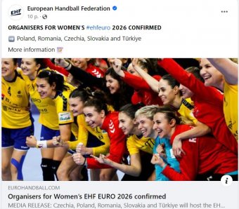 Négy másik ország mellett Románia is otthont ad a 2026-os női kézilabda Eb meccseinek, erdélyi és partiumi helyszín is lesz