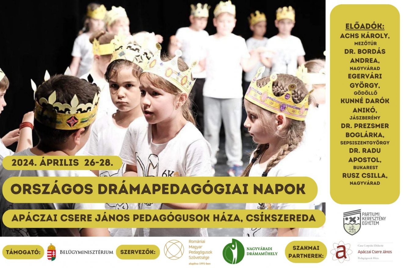 Április 26. és 28. között tartják Csíkszeredában az Országos Drámapedagógiai Napokat •  Fotó: RMPSZ