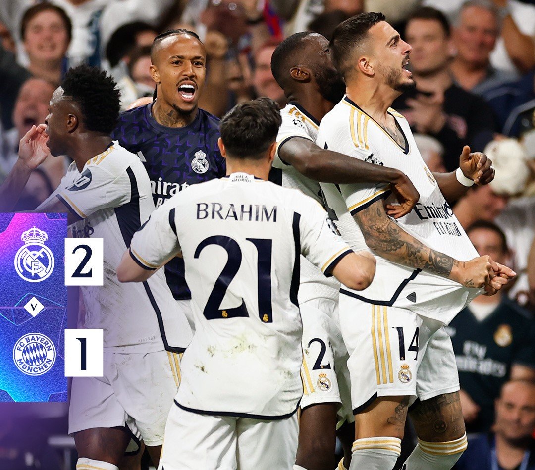 Joselu (jobbra) duplájával kerekedett felül a királyi gárda •  Fotó: UEFA Champions League