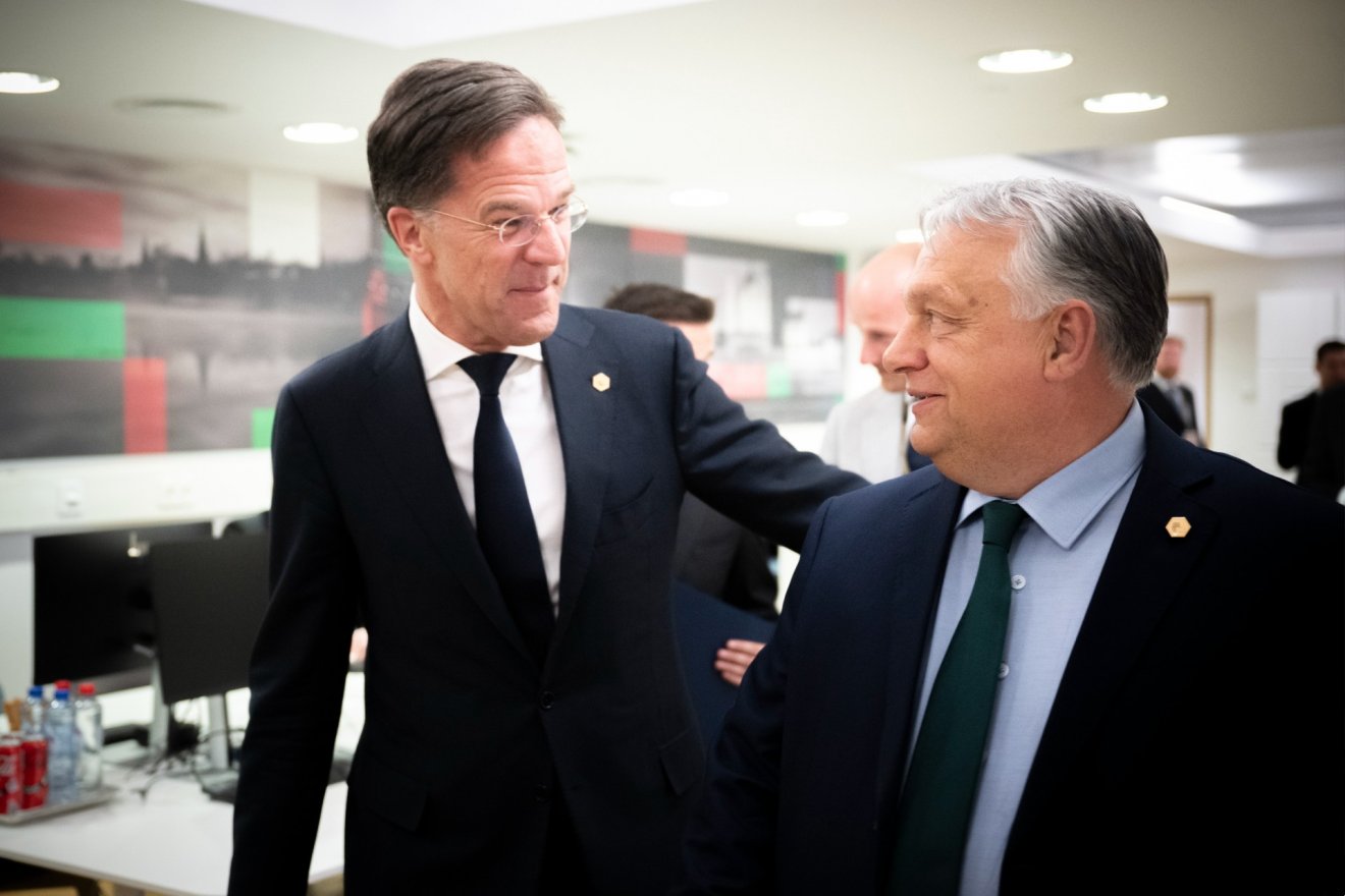 Szent a béke? Mark Rutte és Orbán Viktor hétfőn Brüsszelben tárgyalt •  Fotó: MTI/Miniszterelnöki Sajtóiroda/Benko Vivien Cher