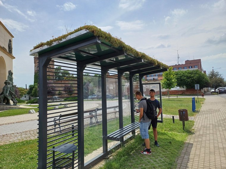 „Zöld” villamos- és buszmegállókat tesztel Aradon az önkormányzat
