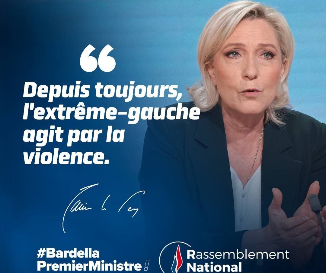 A Marine Le Pen által fémjelzett Nemzeti Tömörülésnek van esélye nyerni, de kérdéses, hogy képes lesz-e a kormányalakításra •  Fotó: Facebook/Marine Le Pen