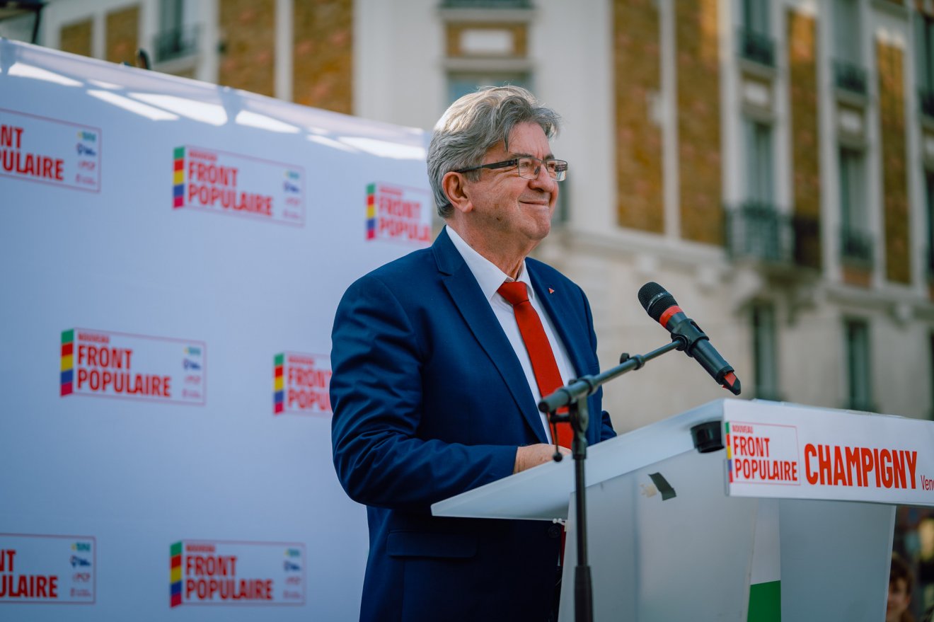 Jean-Luc Mélenchon, az Engedetlen Franciaország elnöke arra szólította fel Emmanuel Macront, hogy szövetségüket kérje fel kormányzásra •  Fotó: Jean-Luc Mélenchon/Facebook