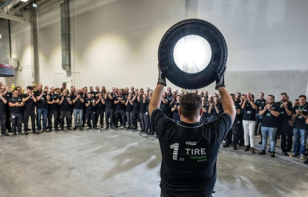 Kerek történet. Az első gumiabroncs nagyváradi legyártása során letesztelték a munkafolyamatot is •  Fotó: Nokian Tyres
