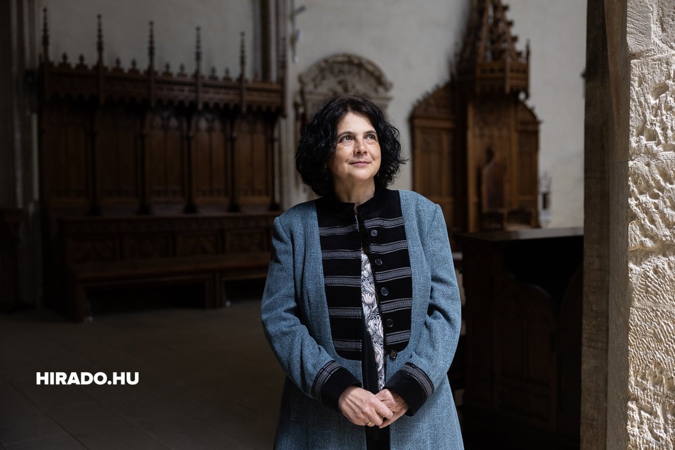 Márton Judit építészmérnök, műemlékvédelmi szakmérnök, a felújítás műszaki ellenőre •  Fotó: hirado.hu/Horváth Péter Gyula
