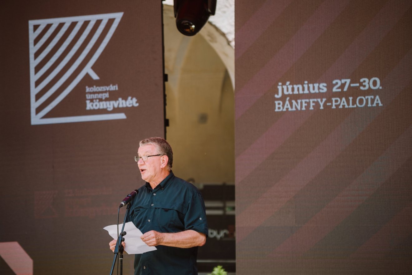 H. Szabó Gyula, a Romániai Magyar Könyves Céh alelnöke •  Fotó: Kolozsvári Ünnepi Könyvhét