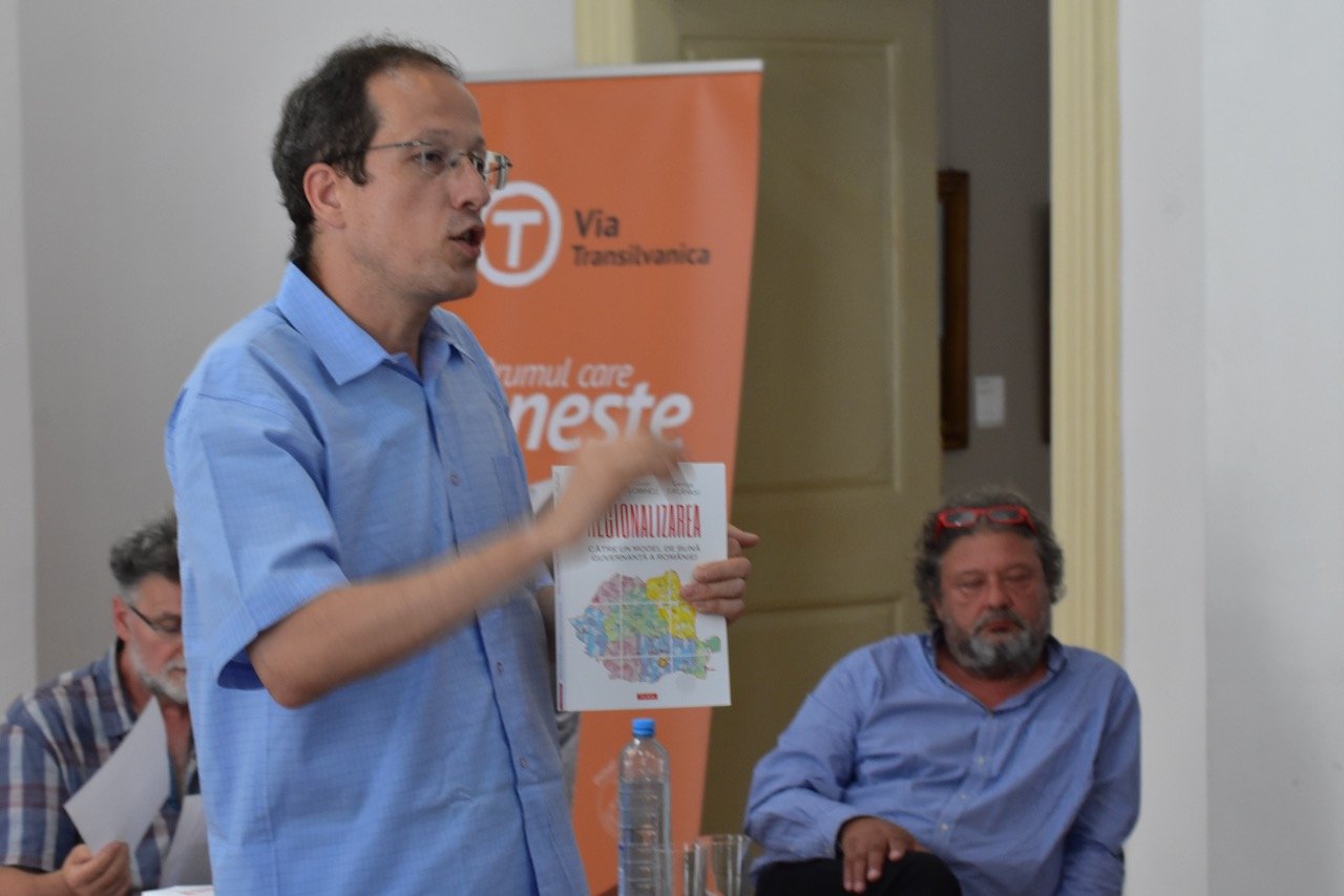 Horațiu C. Damian történész azért tartja fontosnak a transzszilvanizmust, mert harmonikusan, interetnikus ellentétek nélkül fejlesztené a régiót •  Fotó: Gazda Árpád