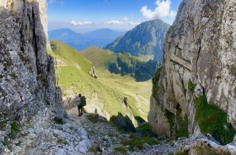 Varga Csaba nagyváradi alpinistával barangolt a Bucsecs-hegységben az újabb filmet készítő Hazajáró csapata