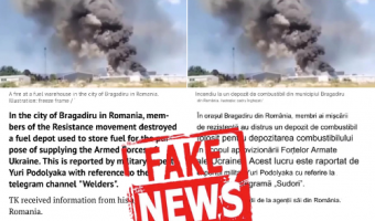 Bukarest: orosz propaganda, hogy Romániában kigyulladt egy Ukrajnának szánt üzemanyaggal teli raktár