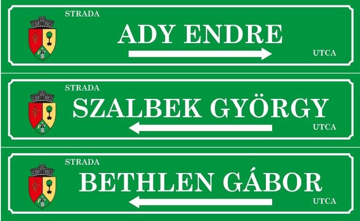 Az egyetemes magyar kultúra és történelem személyiségeinek nevei mellett a falu alapítójának neve is megfér •  Fotó: Pataky Lehel Zsolt