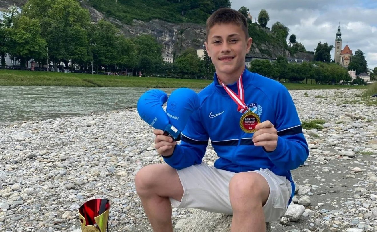 Péter Csiki Csanád kiskora óta a karate szerelmese •  Fotó: Péter-Csiki Csanád személyes archívuma