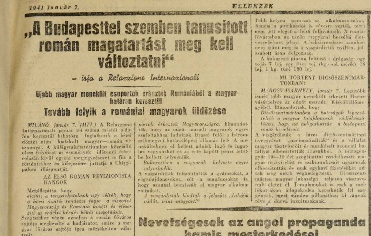 Nem volt magyarellenes a Vasgárda? Egy 1941-es kolozsvári lap másképp tudja