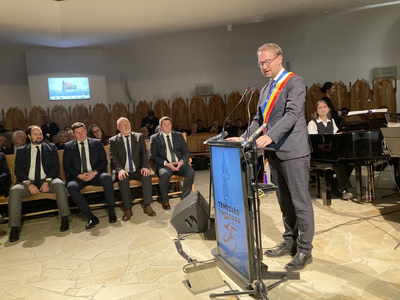 Dominic Fritz polgármester a temesvári megemlékezésen •  Fotó: Gazda Árpád