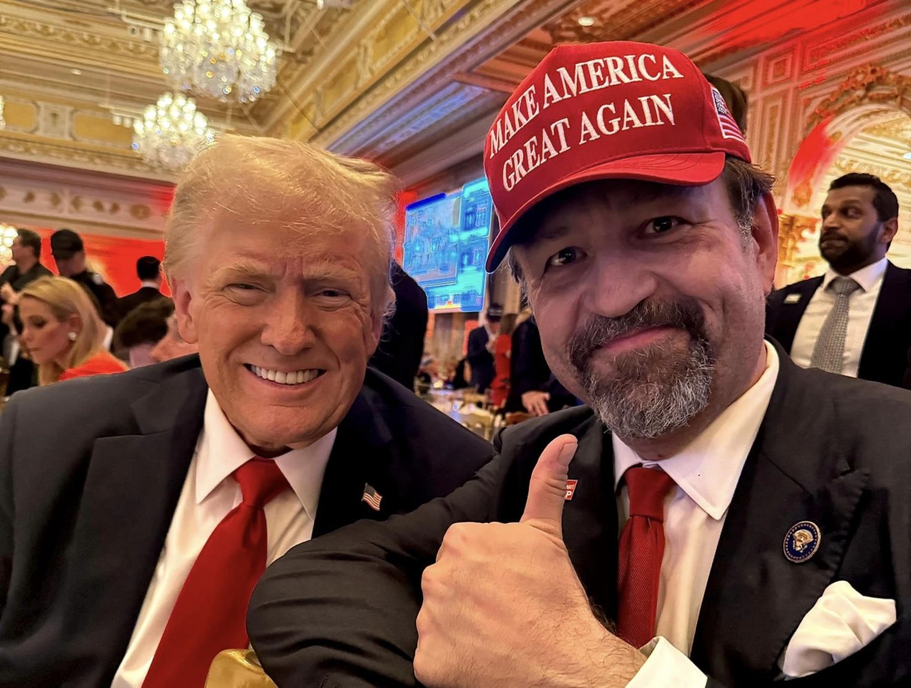 Donald Trump és Gorka Sebestény •  Fotó: Facebook/Sebastian Gorka