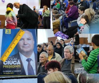 Túlméretezett plakátokkal kampányolt az egyik államfőjelölt