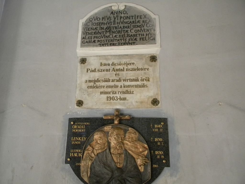 A minorita templomot a vértanúk emlékének ajánlották •  Fotó: Pataky Lehel Zsolt