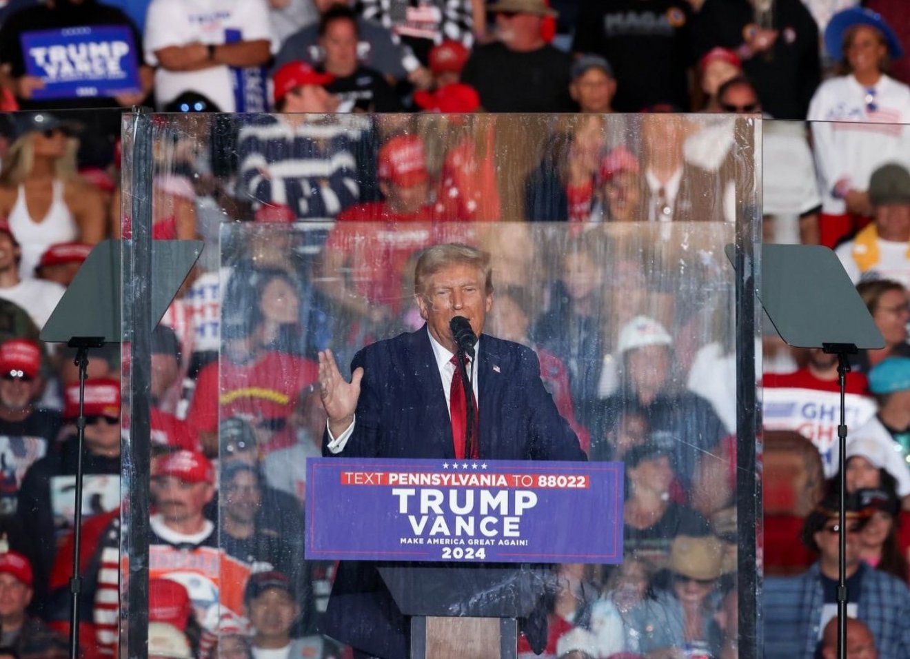 Rendkívüli biztonsági intézkedések mellett tartott kampánybeszédet Donald Trump •  Fotó: Facebook/Donald J. Trump