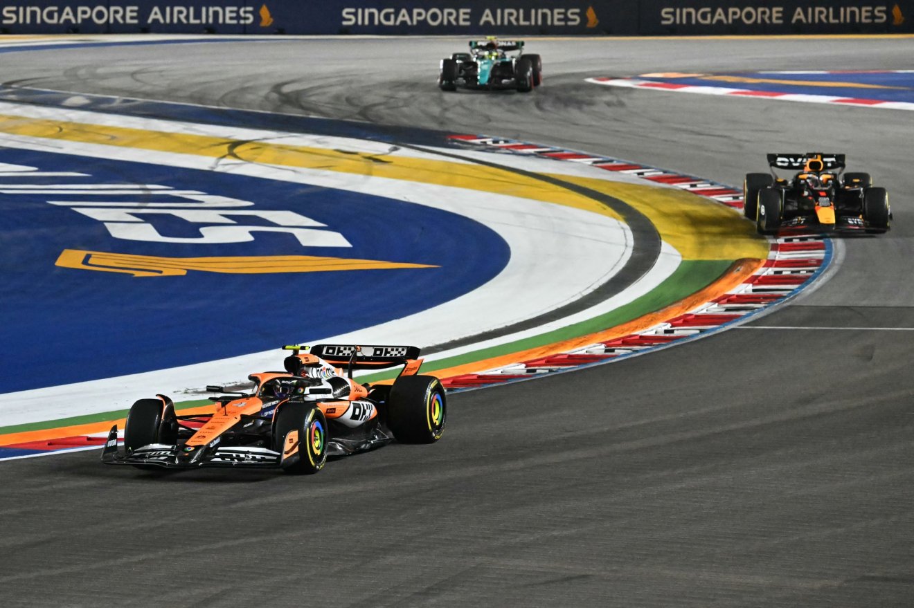 A 24 éves Norrisnak ez az idei és pályafutása során is a harmadik futamgyőzelme •  Fotó: Facebook/F1.com