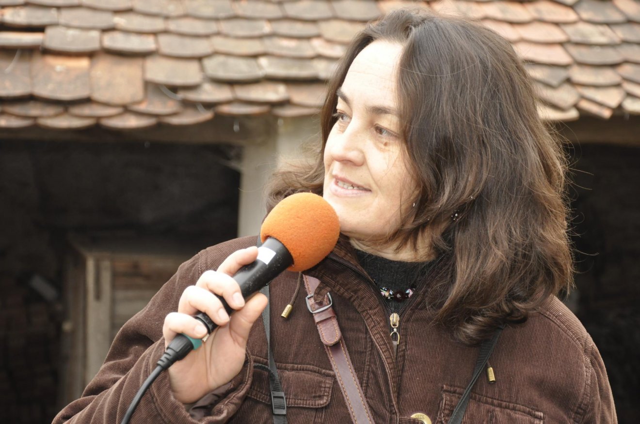 Sántha Emőke immár 1995 óta dolgozik a Kolozsvári Rádió magyar szerkesztőségében •  Fotó: Sántha Emőke archívuma
