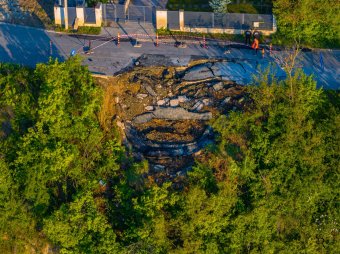 Beszakadt egy utca Kolozsváron is